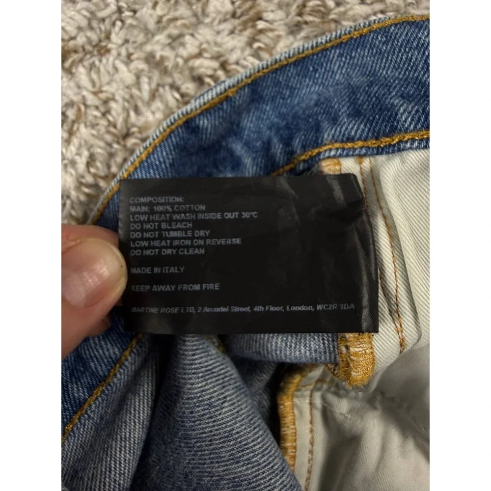Martine Rose Printed Names Straight Leg Denim Jeans Men's Small